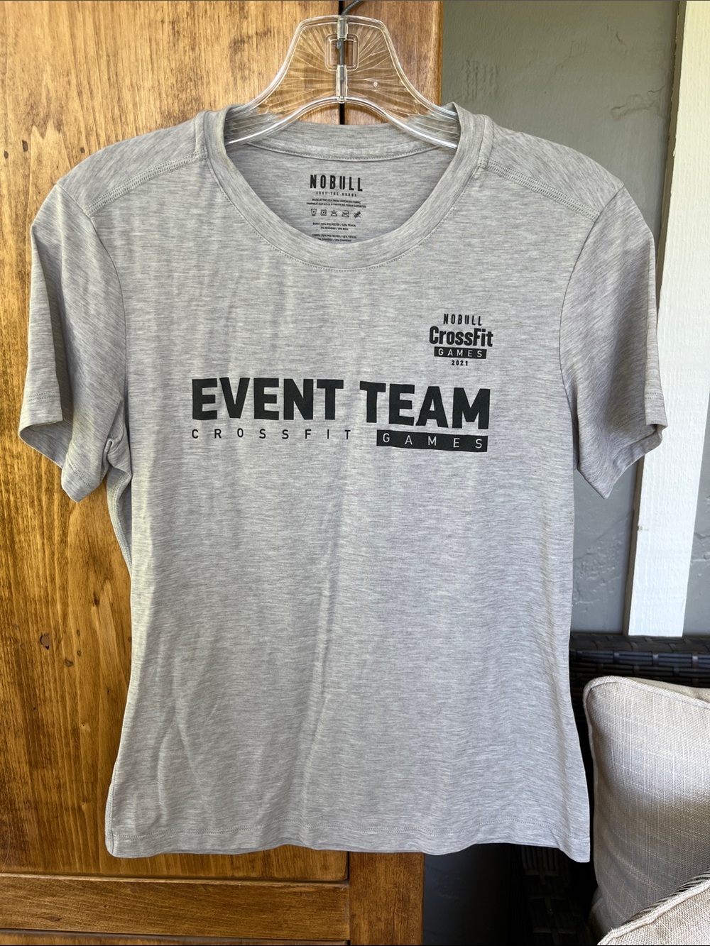 NOBULL Light Gray Event Team  2021 CrossFit Games Tee small